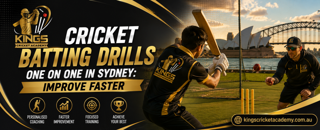cricket batting drills one on one Sydney coaching session