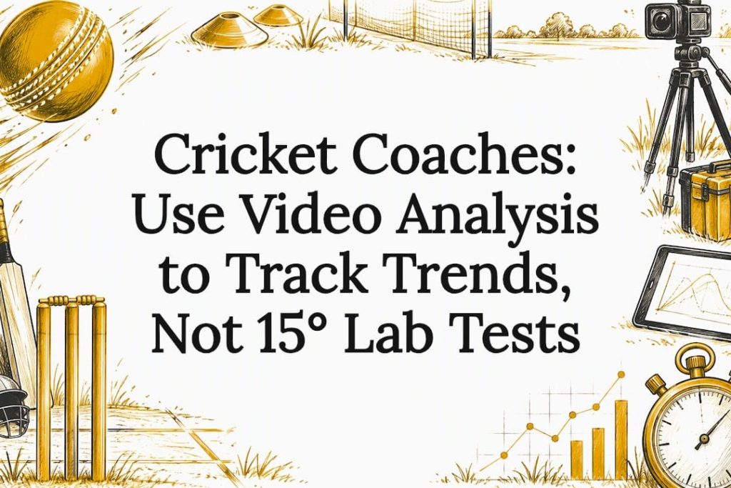 Cricket Coaches: Use Video Analysis to Track Trends, Not 15° Lab Tests Cricket video analysis title card